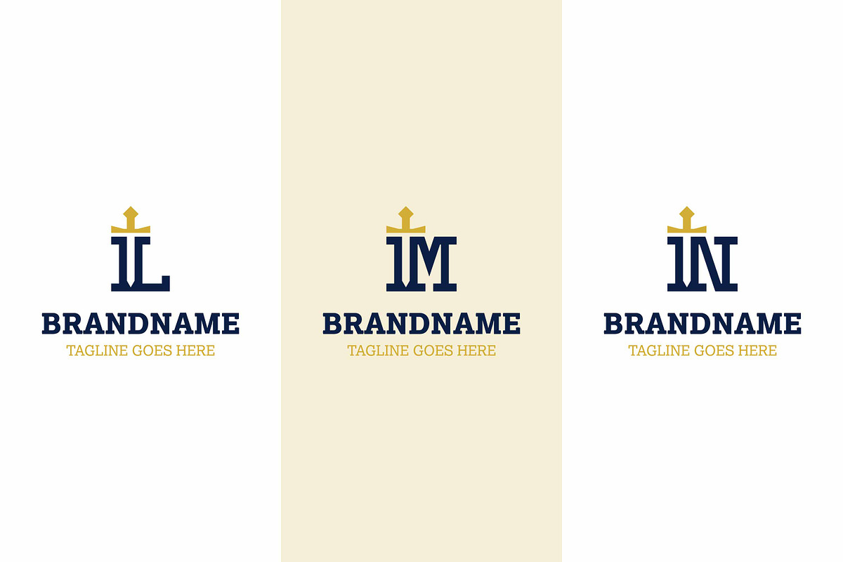 Letter L M N Sword Luxury Logo Set, a Branding & Logo Template by Pray Art Design Studio (Photo 1 of 2)