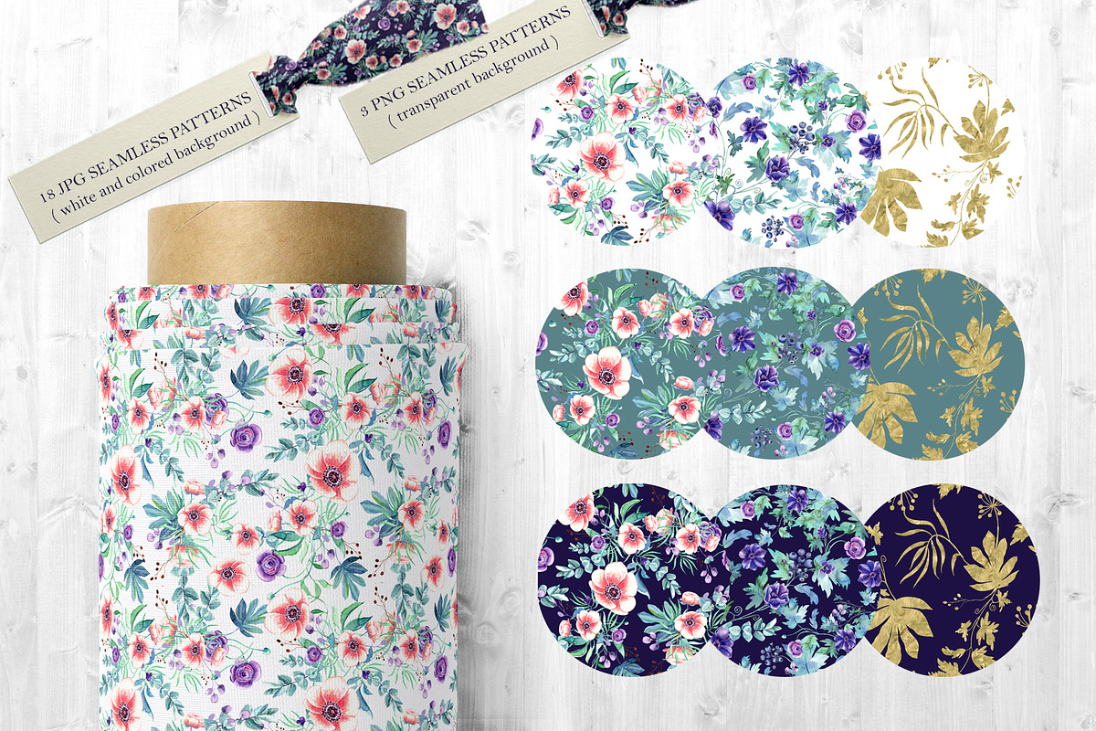 WILD ANEMONES, a Decorative Illustration by JennyColorArt (Photo 9 of 12)
