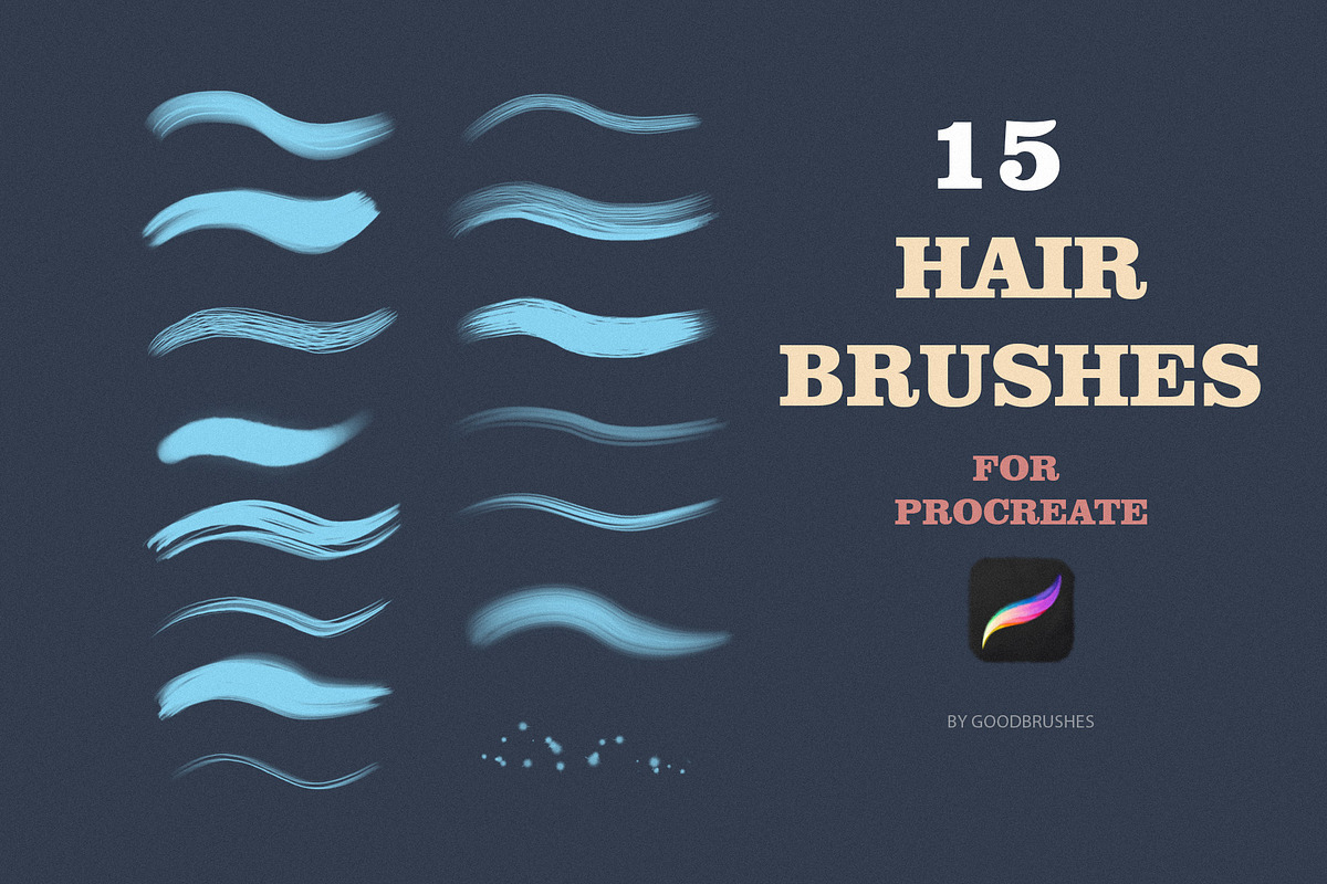 HAIR Procreate brushes, a Brush Add-On by Spark Studio Brushes (Photo 7 of 7)