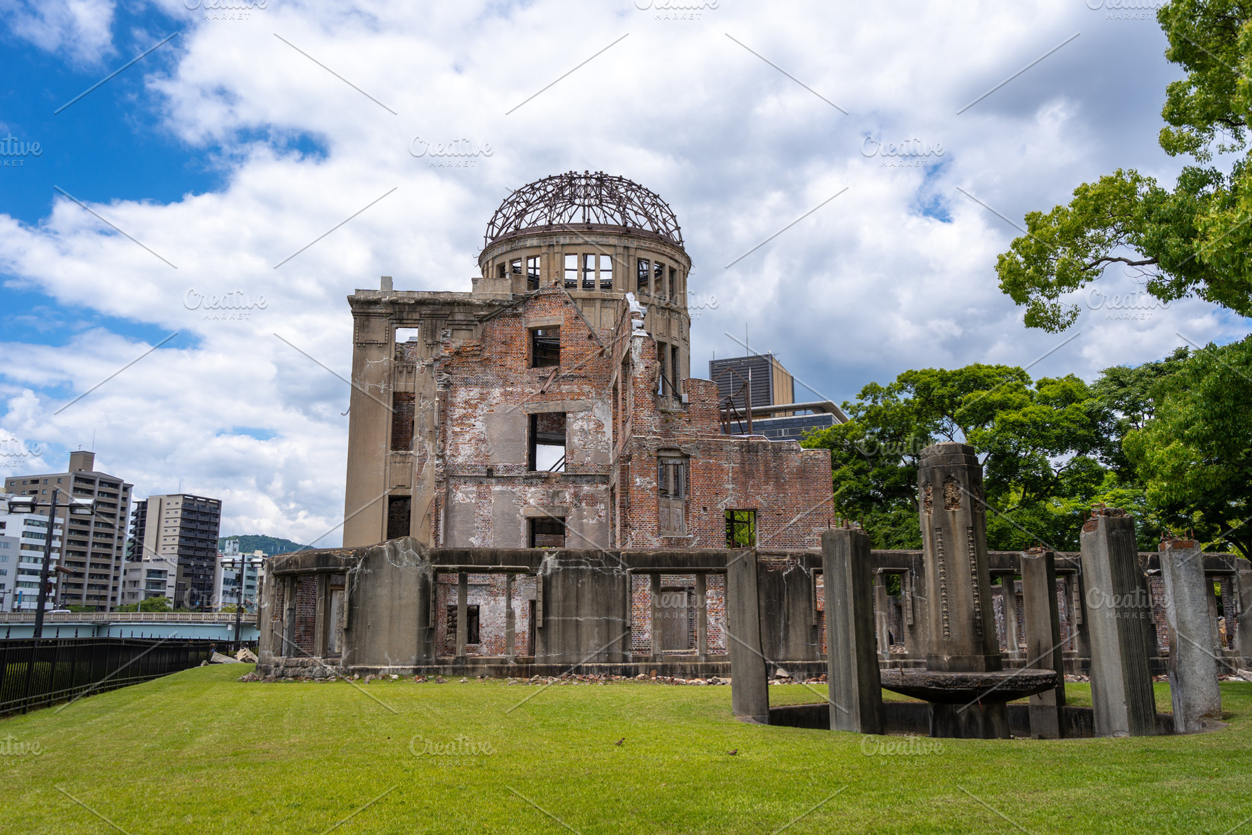 Genbaku Dome ruins at Hiroshima Peace Memorial in Japan, an Architecture Photo by GoodGoods