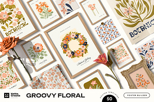 Groovy Floral Poster Builder