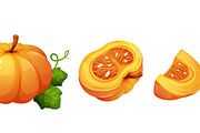 Pumpkin slice. Cute pumpkins cut, an Object Illustration by Stock-Smart-Start (Thumbnail 2 of 3)