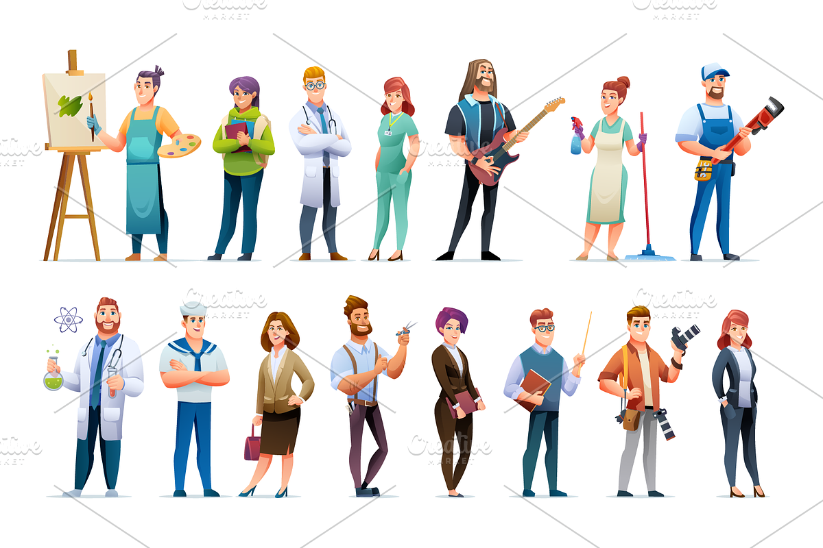 60 Profession Characters, a Person Illustration by YG Studio (Photo 5 of 5)