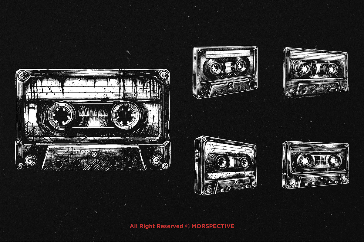 10 Bundle Dark Art Cassette Tape, an Illustration by Morspective (Photo 3 of 7)