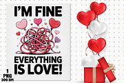 Valentine Sublimation I M Fine, an Illustration by Daily.Designs (Thumbnail 4 of 5)