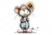 Whimsical Summer mouse Clipart, an Illustration by Craft Nest (Thumbnail 12 of 12)