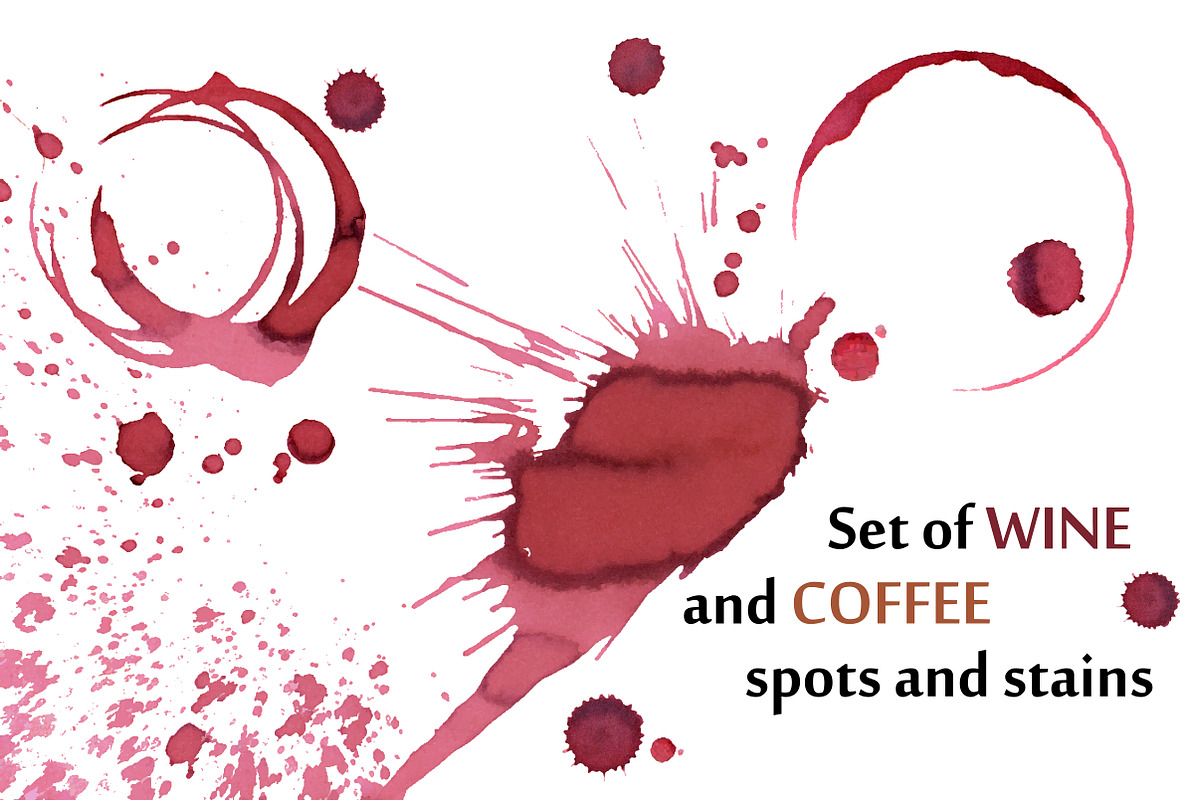 Coffee and wine stains, a Food Illustration by Lina_Lisichka (Photo 1 of 6)