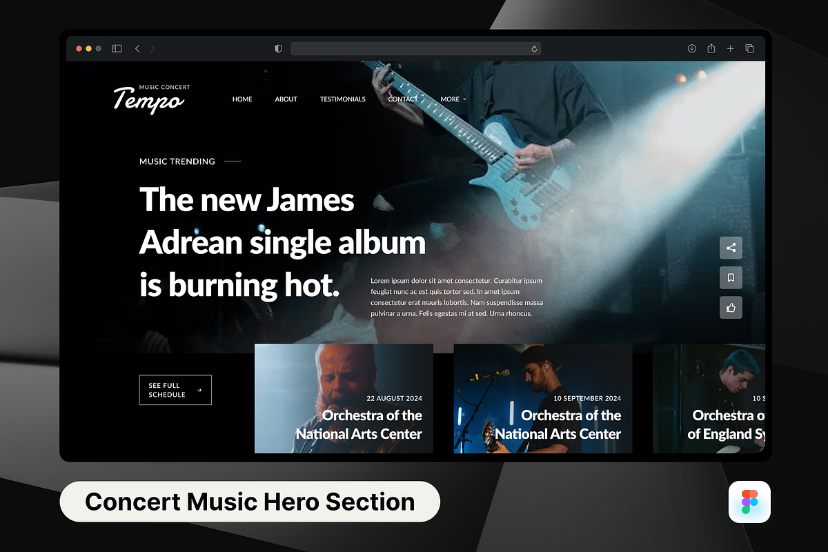 Music Concert Promotion Hero Header, a Templates & Theme by SquidPixey (Photo 1 of 2)