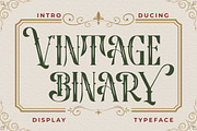 Vintage Binary - Display Typeface Fo, a Blackletter Font by PutraCetol Studio (Thumbnail 1 of 12)