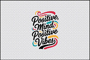 Positive Mind Positive Vibes SVG, an Object Graphic by BeeCraftR (Thumbnail 1 of 2)