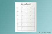 Monthly Planner A5 Printable PDF, a Templates & Theme by EasyLifePlanners (Thumbnail 2 of 3)