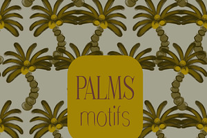 Exotic bold palms motifs jungle