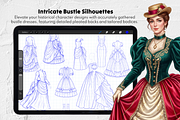 215 Victorian Dress Procreate Stamps, a Brush Add-On by Selentaori Studio (Thumbnail 6 of 12)