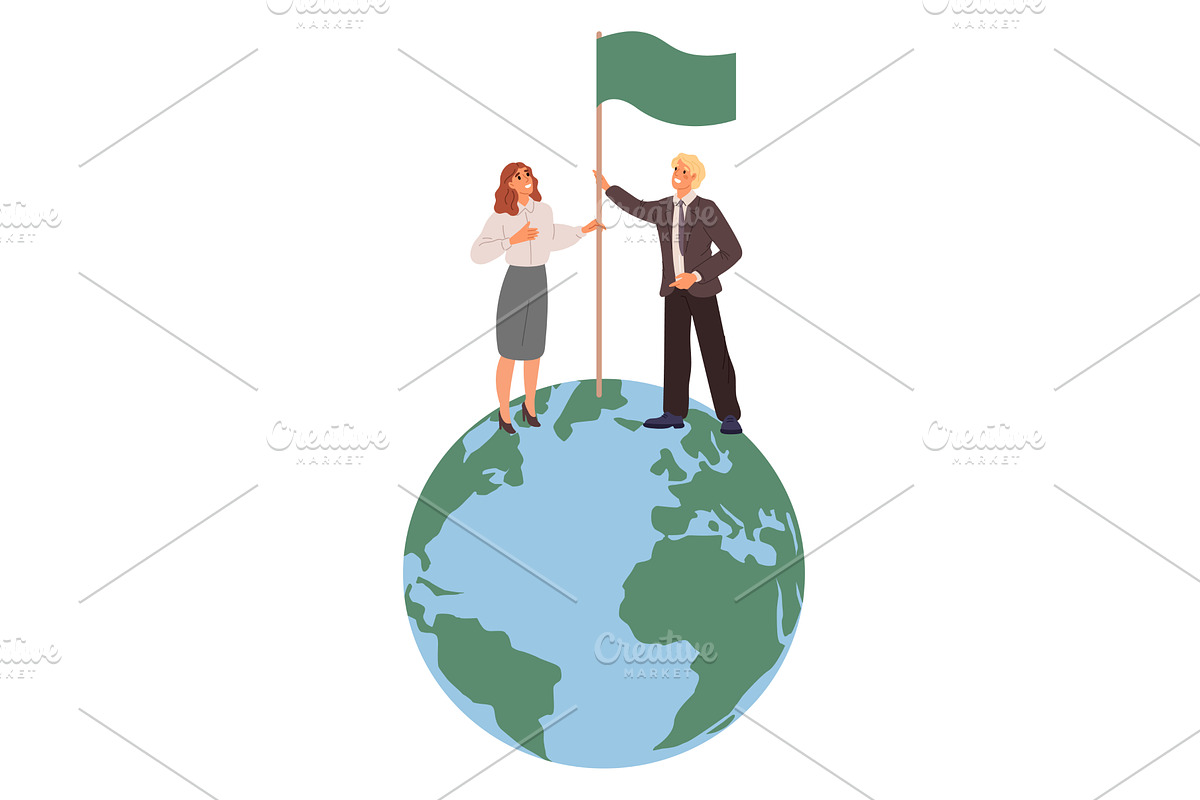 Successful business man and woman, a Person Illustration by Vectorbuum