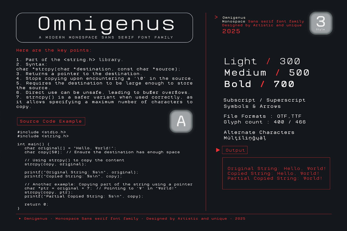 Omnigenus - Monospace Sans serif, a Sans Serif Font by Artistic & Unique (Photo 11 of 15)