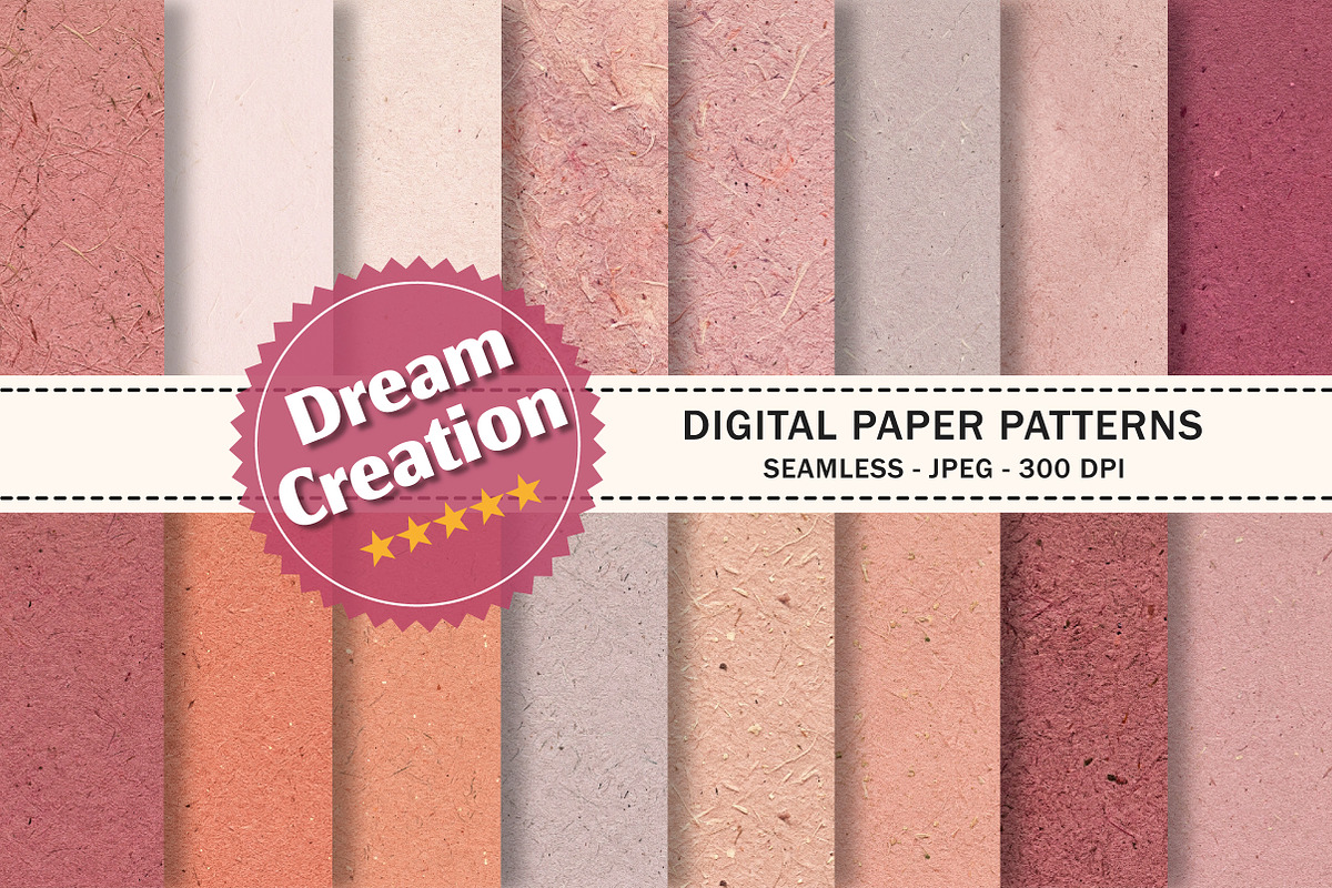 Pink Cardboard Digital Papers, a Texture Graphic by Dream Creation (Photo 1 of 6)