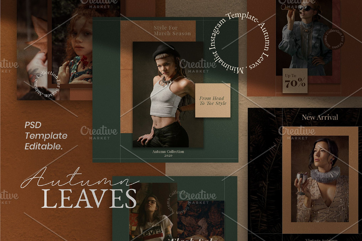 Fall Instagram Social Media Kit, a Social Media Template by fashionaddict (Photo 1 of 5)