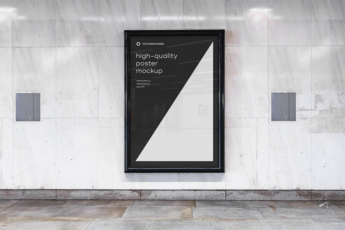 Subway Poster Mockup Bundle Metro, an Advertising Mockup by FoundImages (Photo 25 of 61)