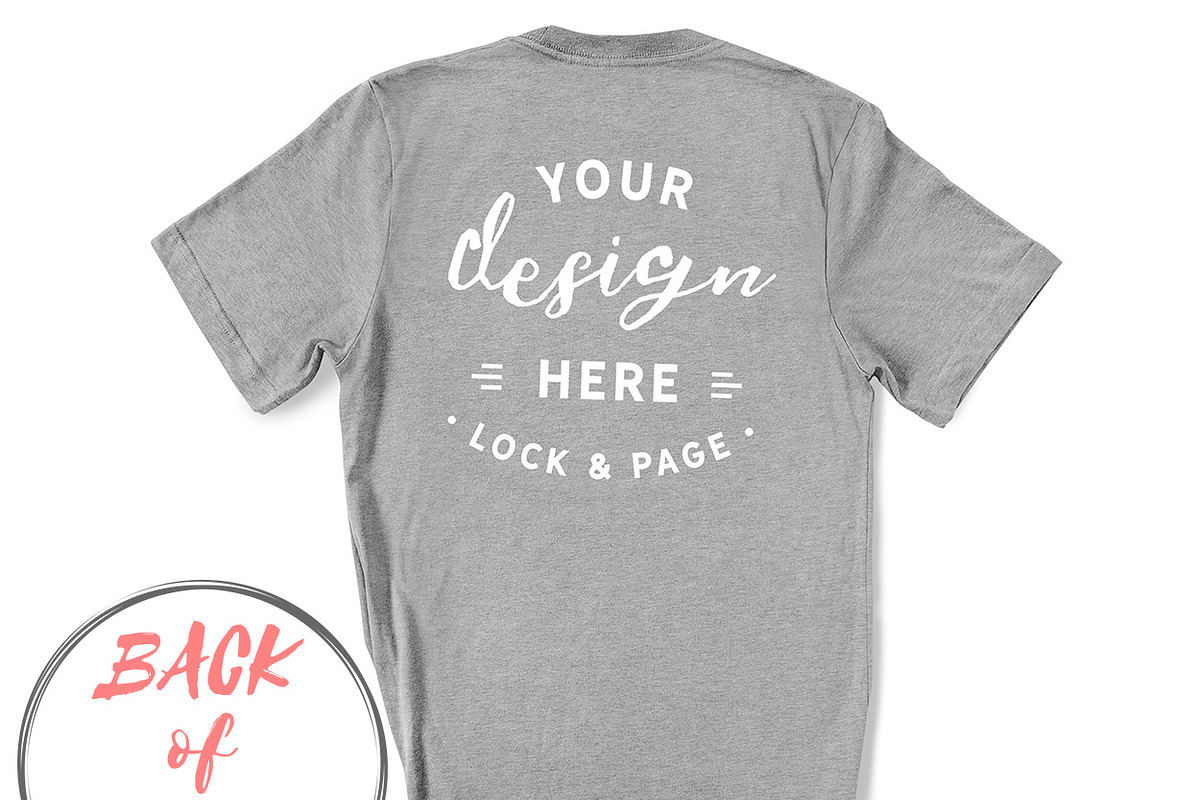Back Of T-Shirt BC3001 Mockup Bundle, a Shirt Mockup by lock and page (Photo 32 of 88)