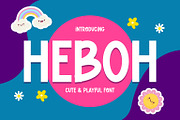 Heboh - Cute and Playful Font, a Font by Agung Kreatif (Thumbnail 1 of 9)