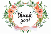 Watercolor Floral Thank You Cards, an Illustration by BIPLOB EXPERT (Thumbnail 2 of 13)