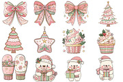 Pastel Christmas Clipart, an Illustration by Designworld (Thumbnail 3 of 5)