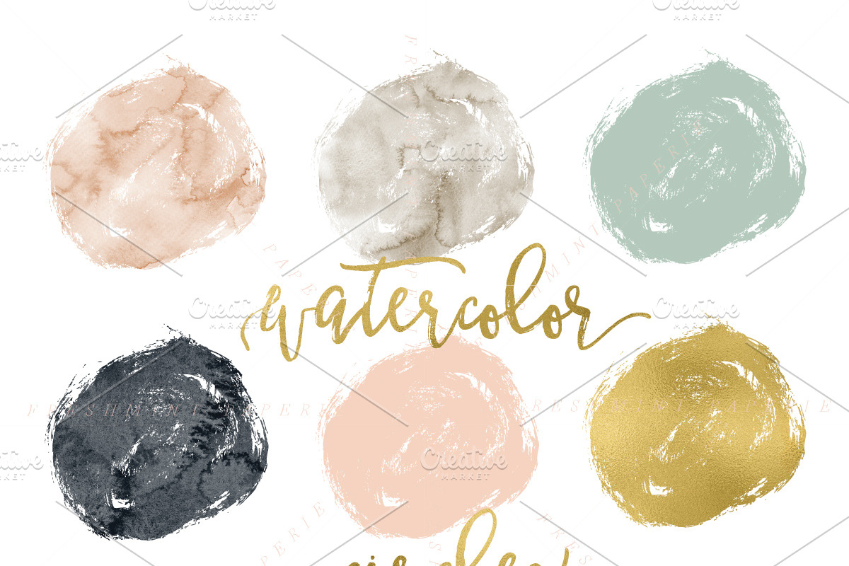 watercolor circles clipart, a Graphic by Freshmint Paperie (Photo 2 of 2)