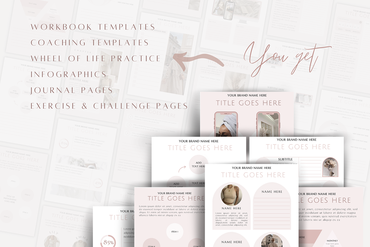 Pink Workbook & Coaching Templates, a Magazine Template by BRANDcontent (Photo 2 of 8)