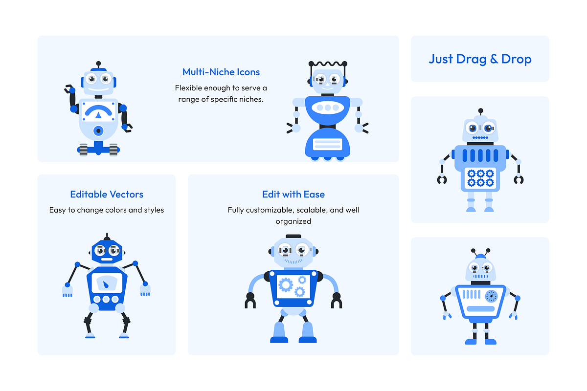 Robots Icon Set, an Emoji Icon by Brickclay (Photo 4 of 6)