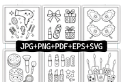 Beauty Stuff Coloring Book, a Decorative Illustration by Design Station (Thumbnail 2 of 7)