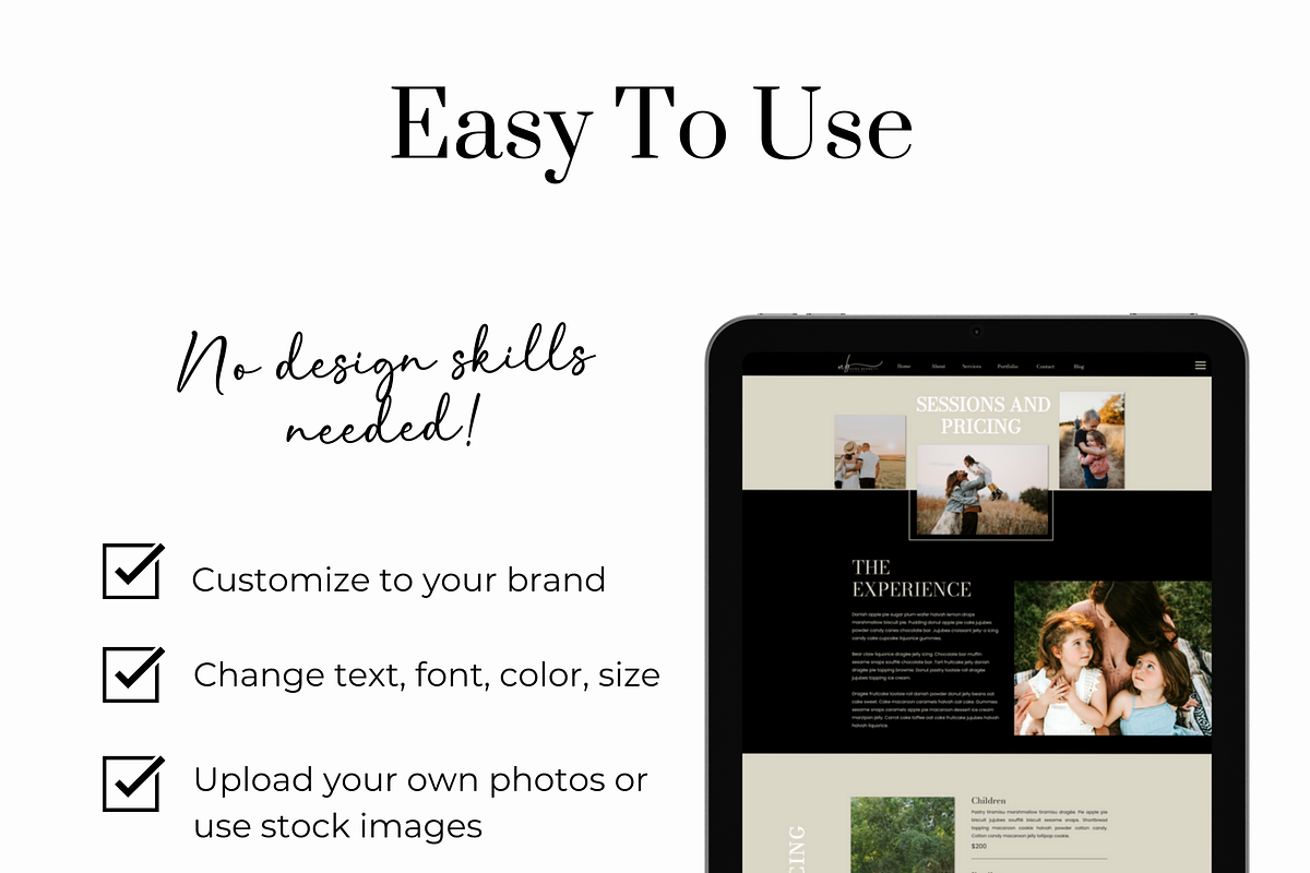 Showit Photography Website Template, a WordPress Template by Sara Martin Designs (Photo 3 of 6)