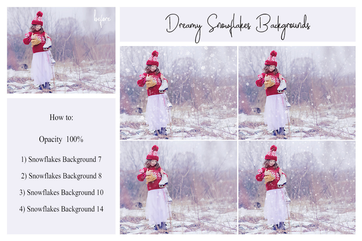 40 Dreamy Snowflakes PNG Overlays, a Texture Graphic by LovePhotoMoment (Photo 10 of 16)