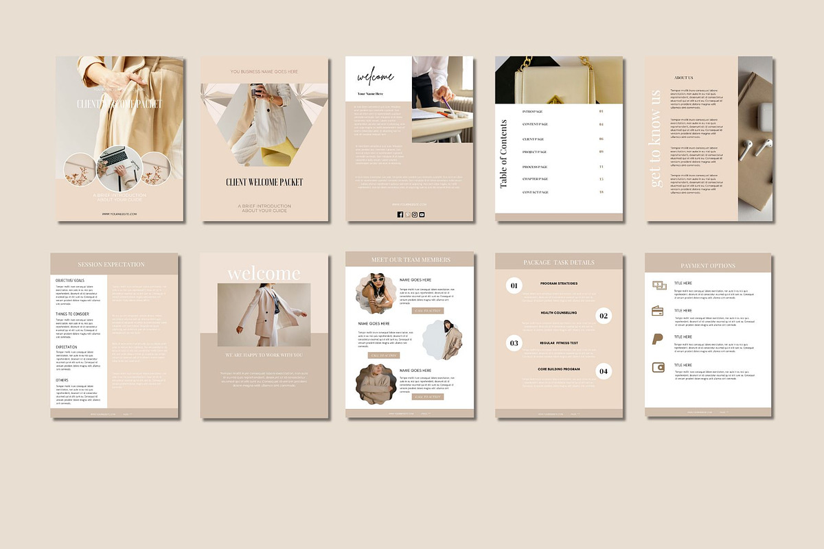 Client Welcome Services Bundle CANVA, a Brochure Template by Deepa Template Studio (Photo 6 of 23)