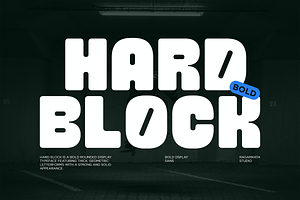Hard Block – Bold Chunky Round Font