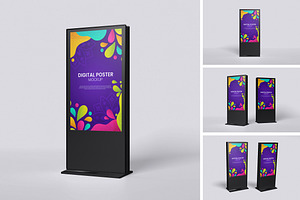 High-Quality Digital Poster Mockup, an Advertising Mockup by swsi-studio