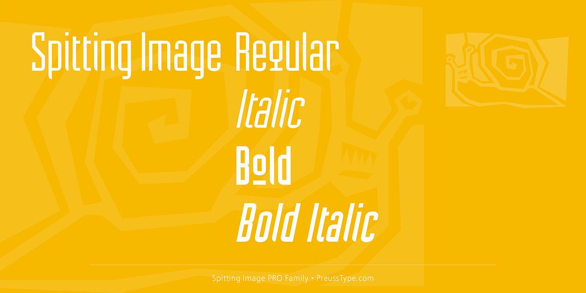 Spitting Image PRO, a Sans Serif Font by preussTYPE (Photo 2 of 9)