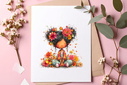 Whimsical girl and flower spring PNG, an Illustration by SinaCreation (Thumbnail 6 of 11)