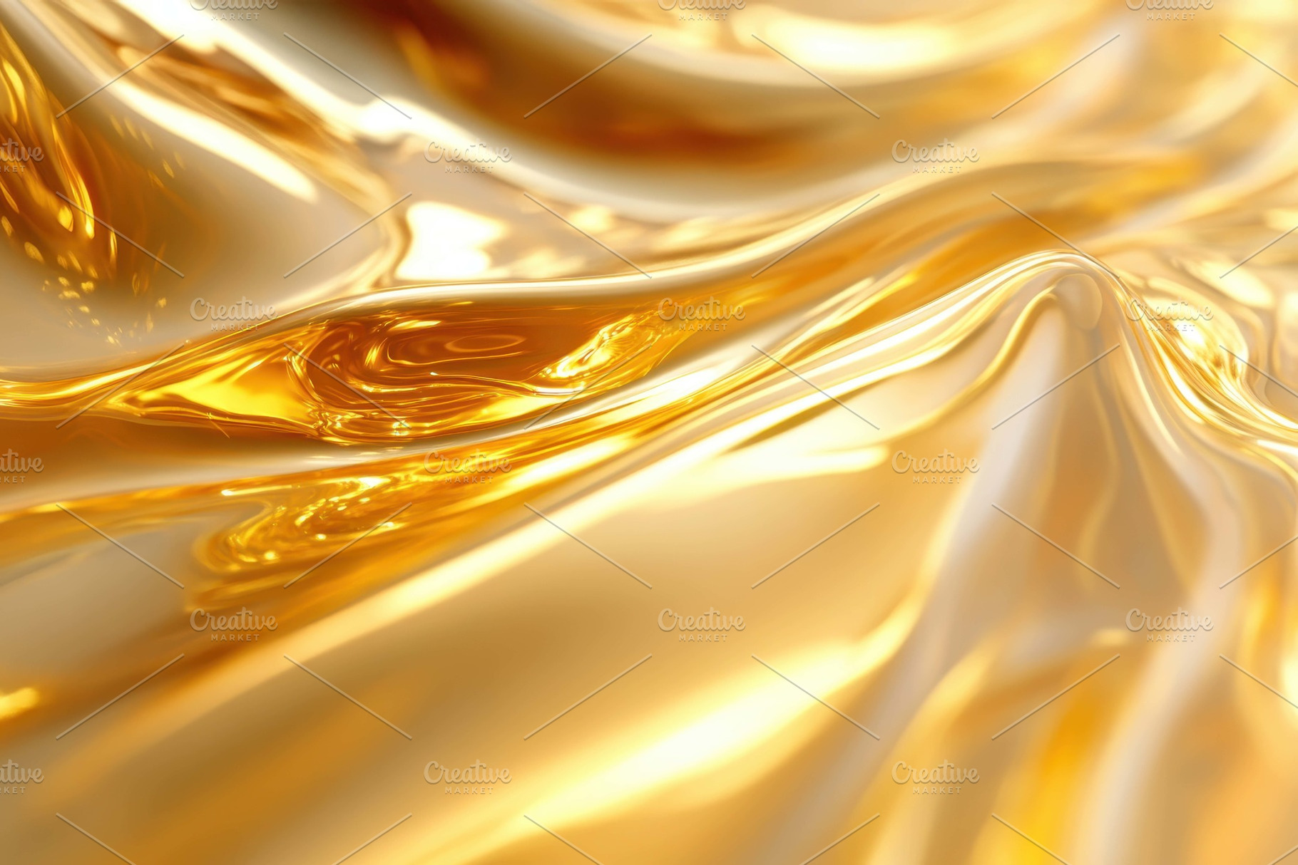 Golden fabric flows with soft curves, a Photo by Tanuart