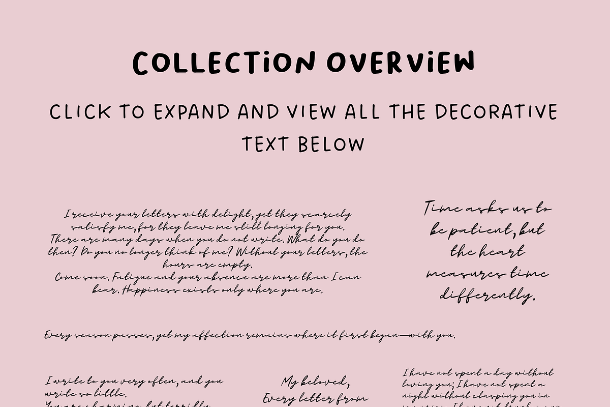 52+ Romantic Decorative Text Designs, an Object Graphic by The Journey Atelier (Photo 4 of 17)