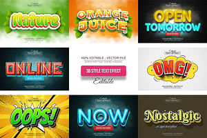3D Text Effects Collection Vol 34