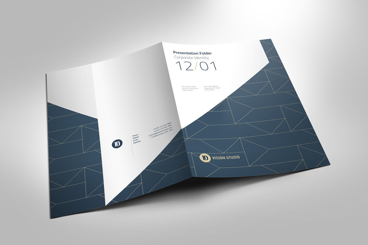 Presentation Folder Template 005, a Stationery Template by ID Vision Studio (Photo 2 of 4)