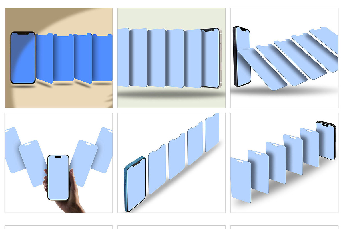ALL 3D iPHONE MOCK-UP BUNDLE VOL-2, an iPhone Mockup by Graphicsworld125 (Photo 3 of 20)