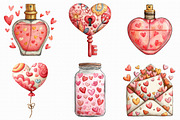 Watercolor Valentine's Day Clipart, an Illustration by Libby Wishes (Thumbnail 6 of 7)