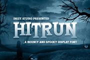 Hitrun – Bouncy Spooky Font, a Serif Font by Drizy (Thumbnail 1 of 10)