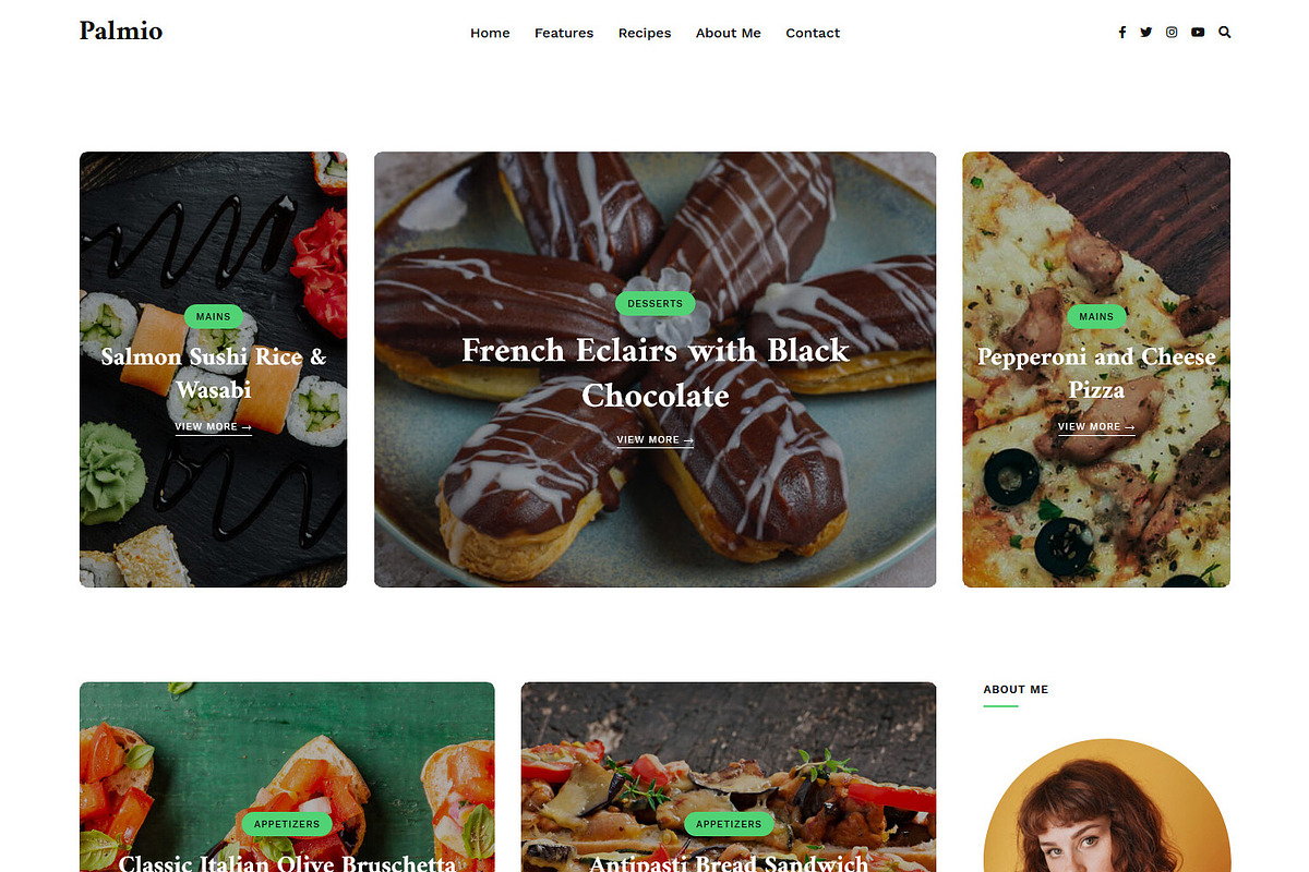 Palmio - Food Recipe Blog Theme, a WordPress Template by MatchThemes (Photo 4 of 4)