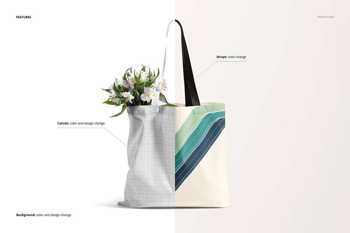 Tote Bag Mockup Set 2, a Packaging Mockup by Creatsy (Photo 3 of 8)