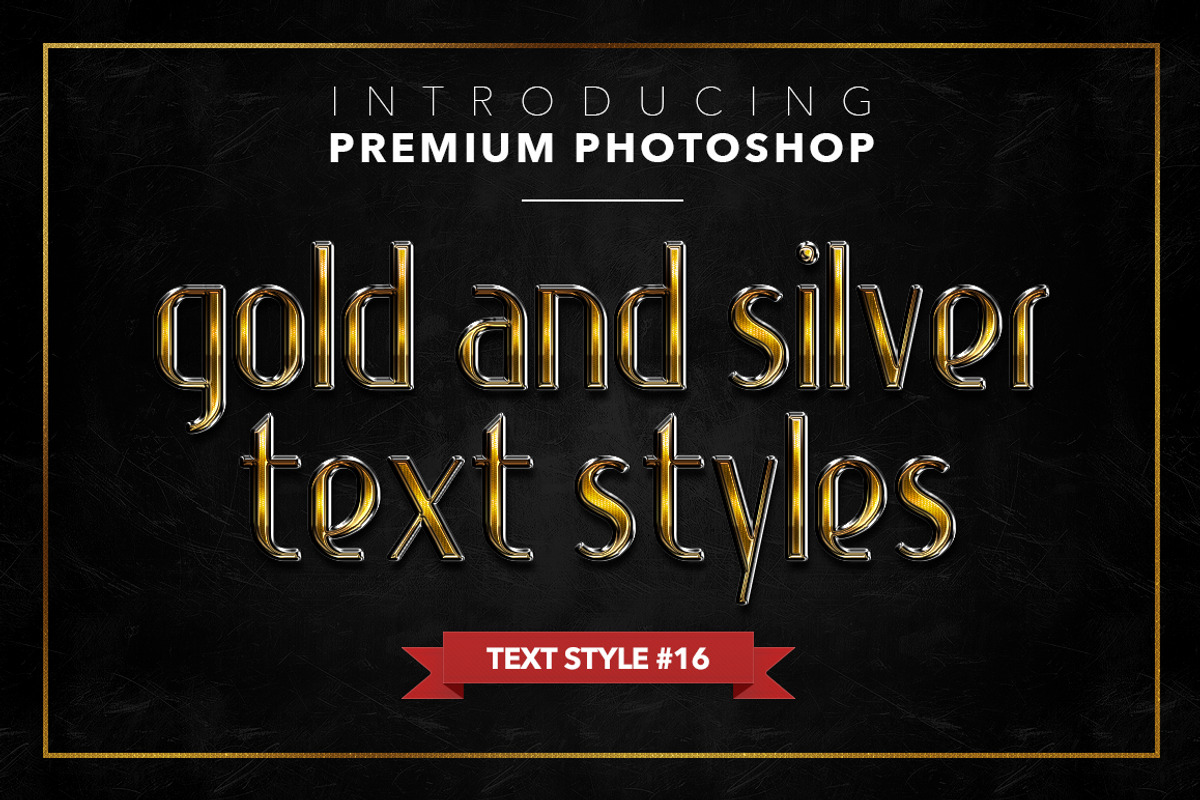 Gold & Silver #1 - 20 Text Styles, a Layer Style Add-On by Jonas Stensgaard (Photo 17 of 23)