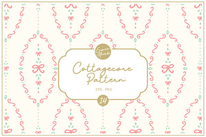 Cottagecore Pattern 14 Dainty Ribbon
