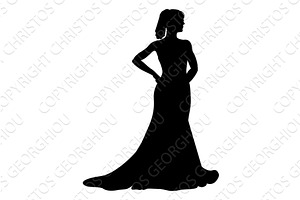 Bride Bridal Wedding Dress, a Person Illustration by Christos Georghiou