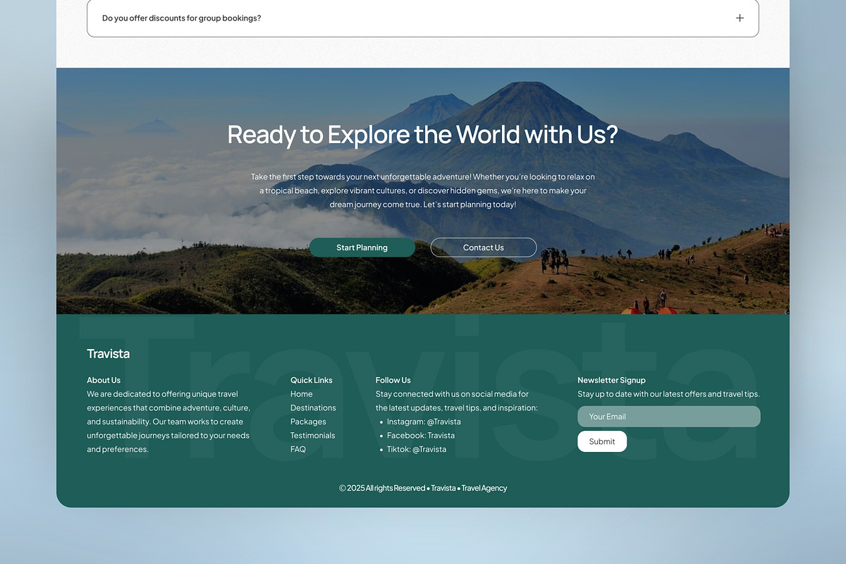 Travista - Figma Landing Page, a Landing Page Template by FIBRINOSÄ (Photo 4 of 5)